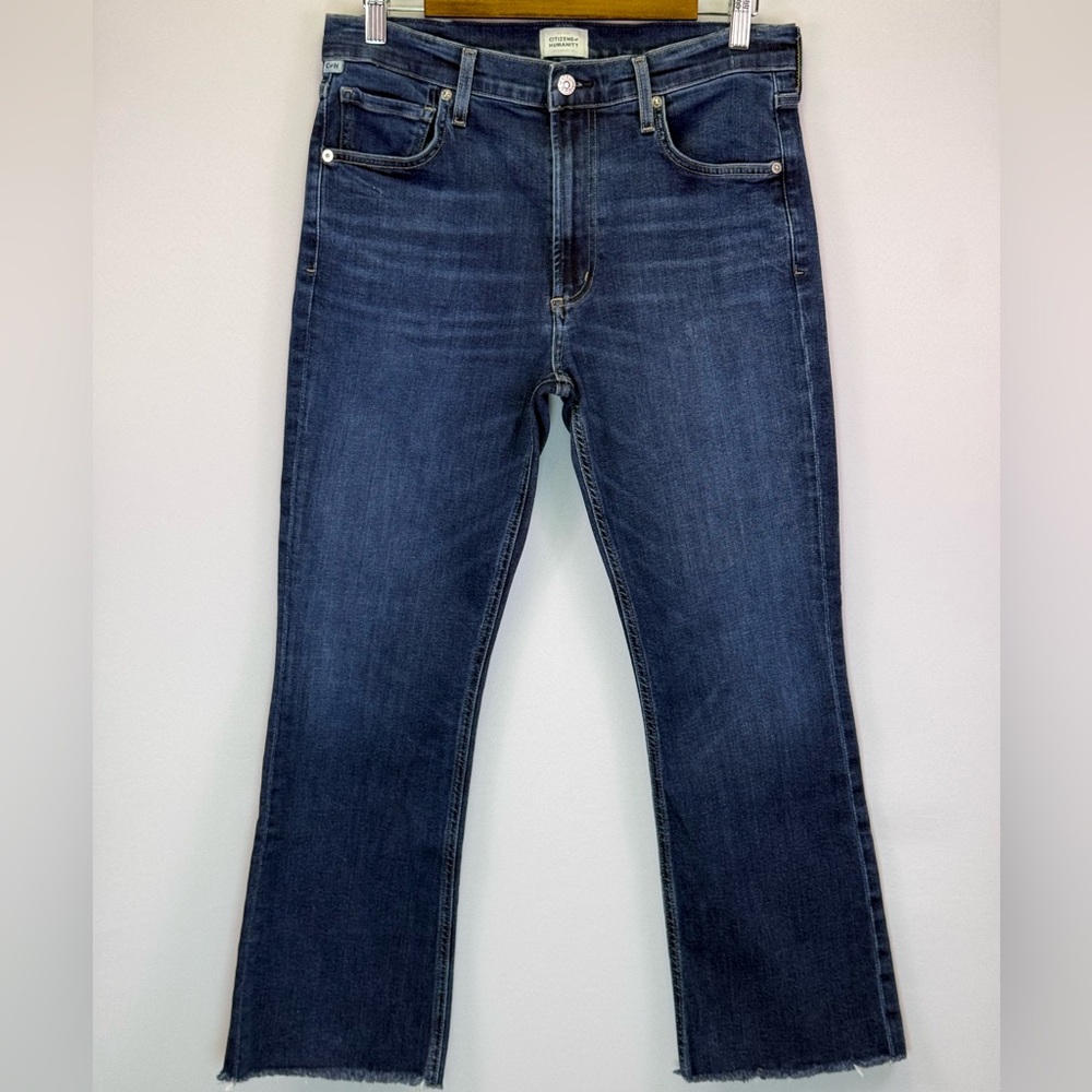 Citizens of Humanity Isola Women High Rise Straight Leg Denim Jeans Size 10 Blue